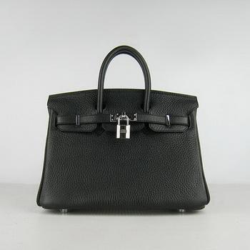 HBK25BS001 Hermes Birkin 25CM Nero (argento)